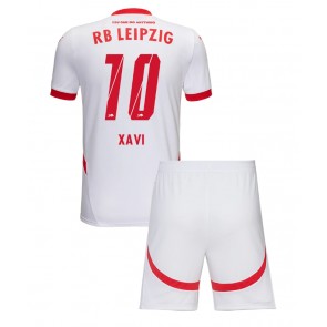 RB Leipzig Xavi Simons #10 Dětské Domácí dres komplet 2024-25 Krátký Rukáv (+ trenýrky)